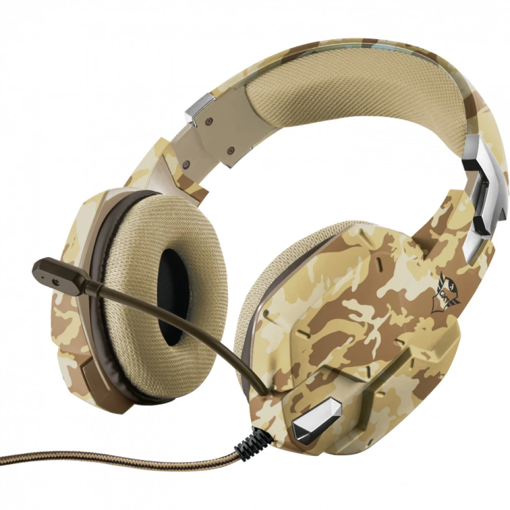 Наушники игровые Trust GXT 322D CARUS, пустынный камуфляж — 4