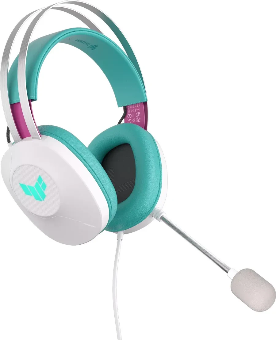 Наушники ASUS TUF Gaming H1 Gen II Hatsune Miku Edition, Green-White — 2