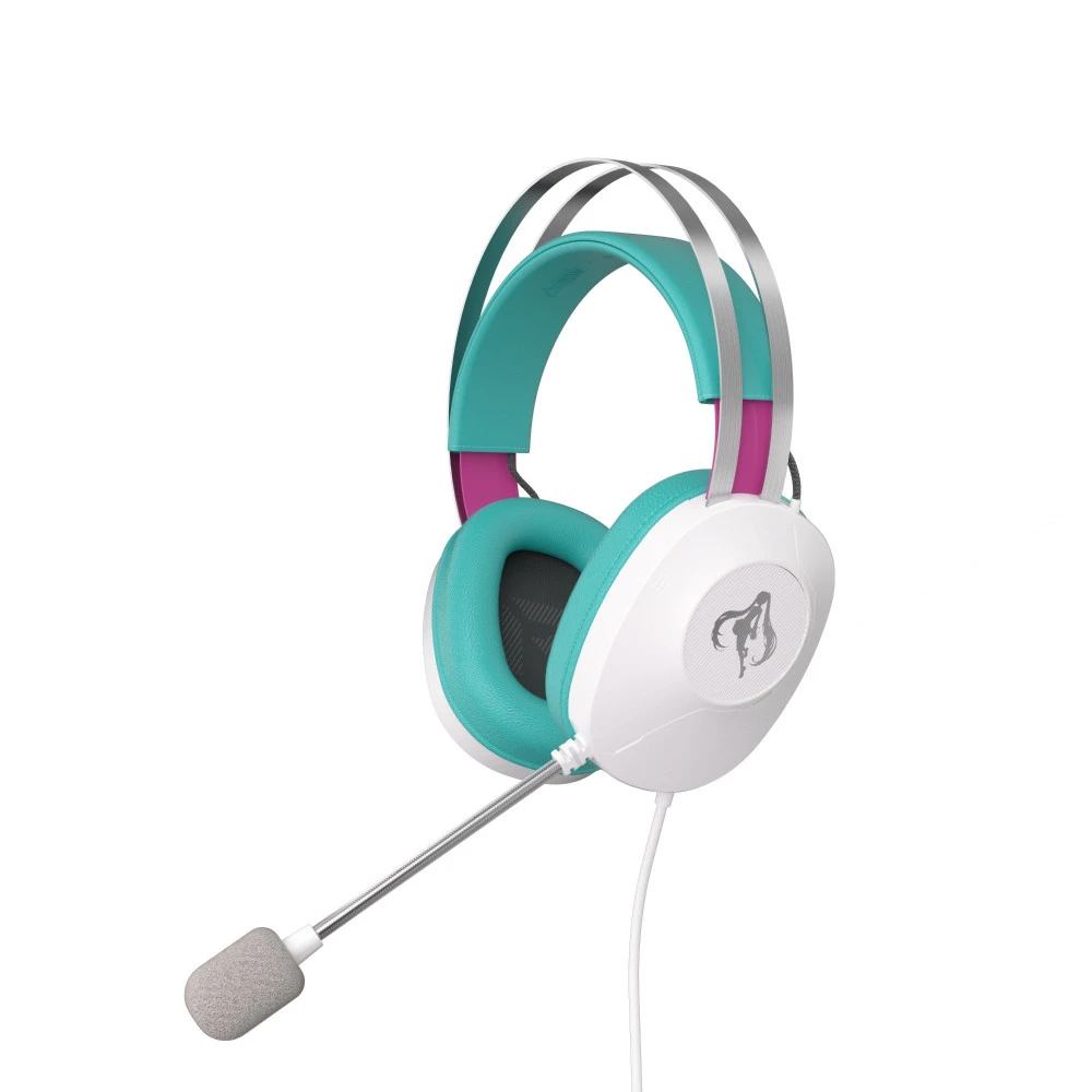 Наушники ASUS TUF Gaming H1 Gen II Hatsune Miku Edition, Green-White — 5
