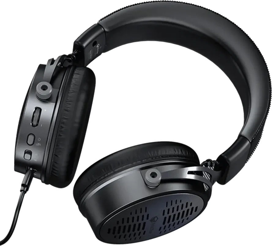 Гарнитура Meetion BTH013 Black, Wireless, 20~20,000Hz, 118±3dB, 50mm Drivers, 2.4G/BT5.3, 1200mAh — 4
