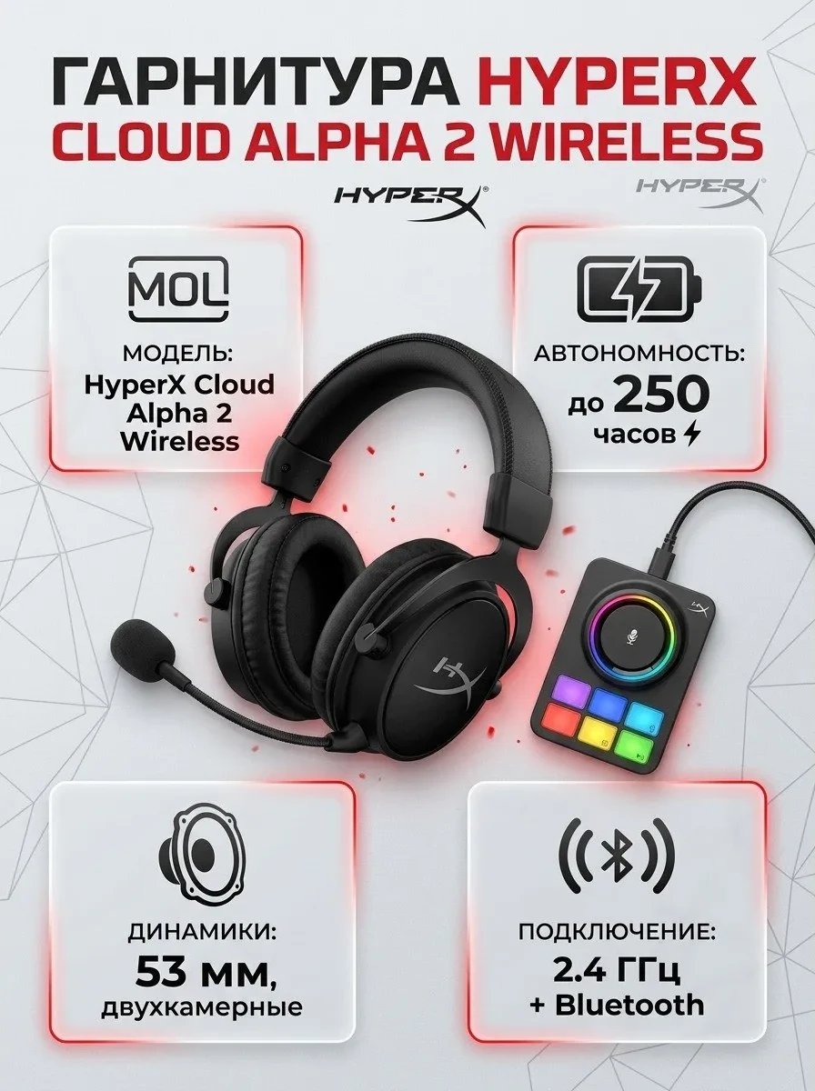Гарнитура HyperX Cloud Alpha 2 Black AJ5C7AA