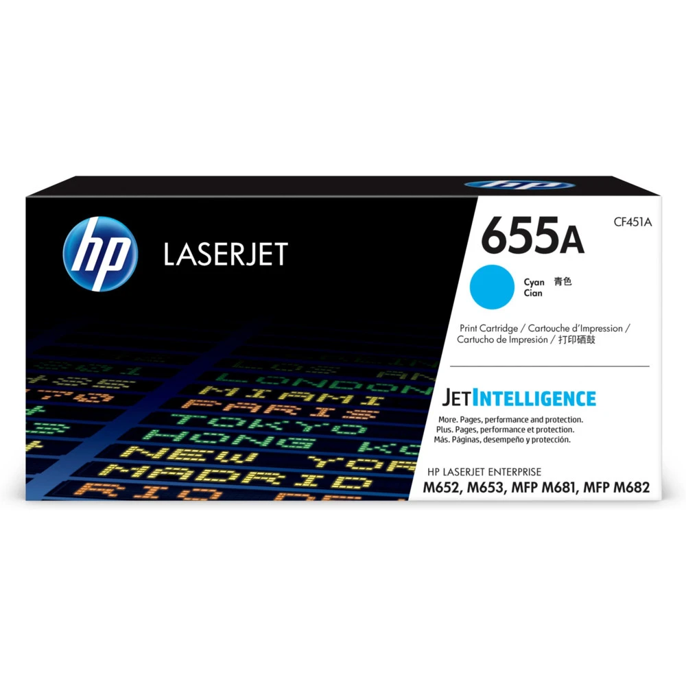 Картридж HP 655A Cyan для Color LaserJet M652/M653/M681/M682