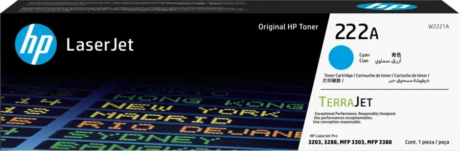 Картридж HP 222A Cyan для Color LaserJet Pro 3303