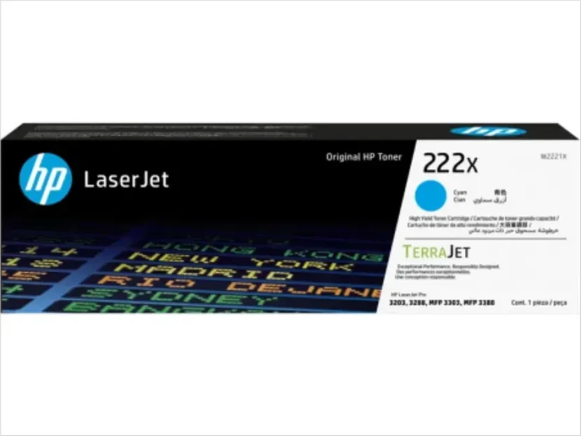 Картридж HP 222X Cyan для Color LaserJet Pro 3303