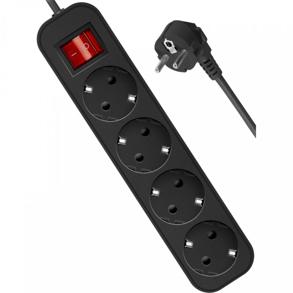 Удлинитель Defender G450 5м 4 розетки Black — 2