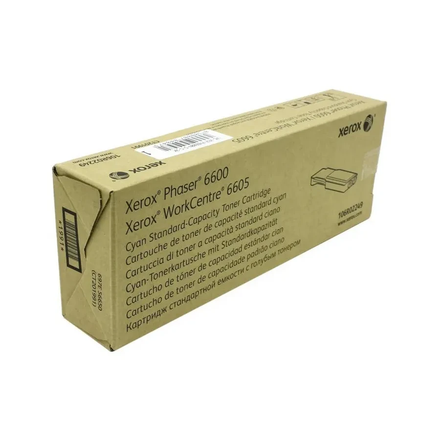 Тонер-картридж Xerox 106R02249, голубой, 2000 стр
