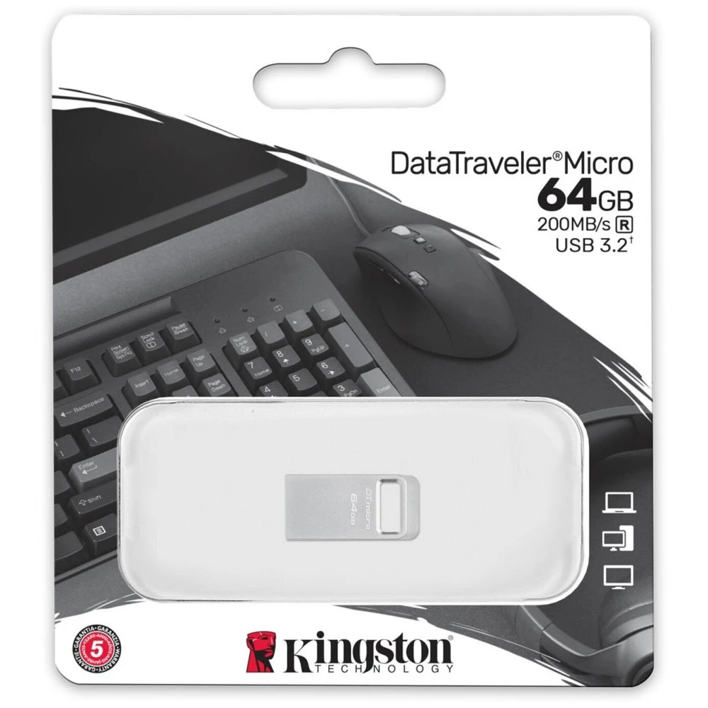 USB-накопитель Kingston DTMC3G2, 64GB, USB 3.2 — 4