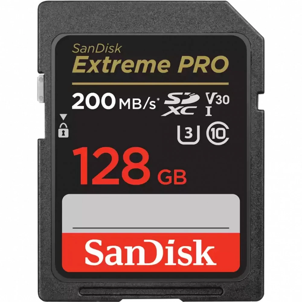 Карта памяти SanDisk Extreme PRO 128GB SDXC UHS-I U3 V30