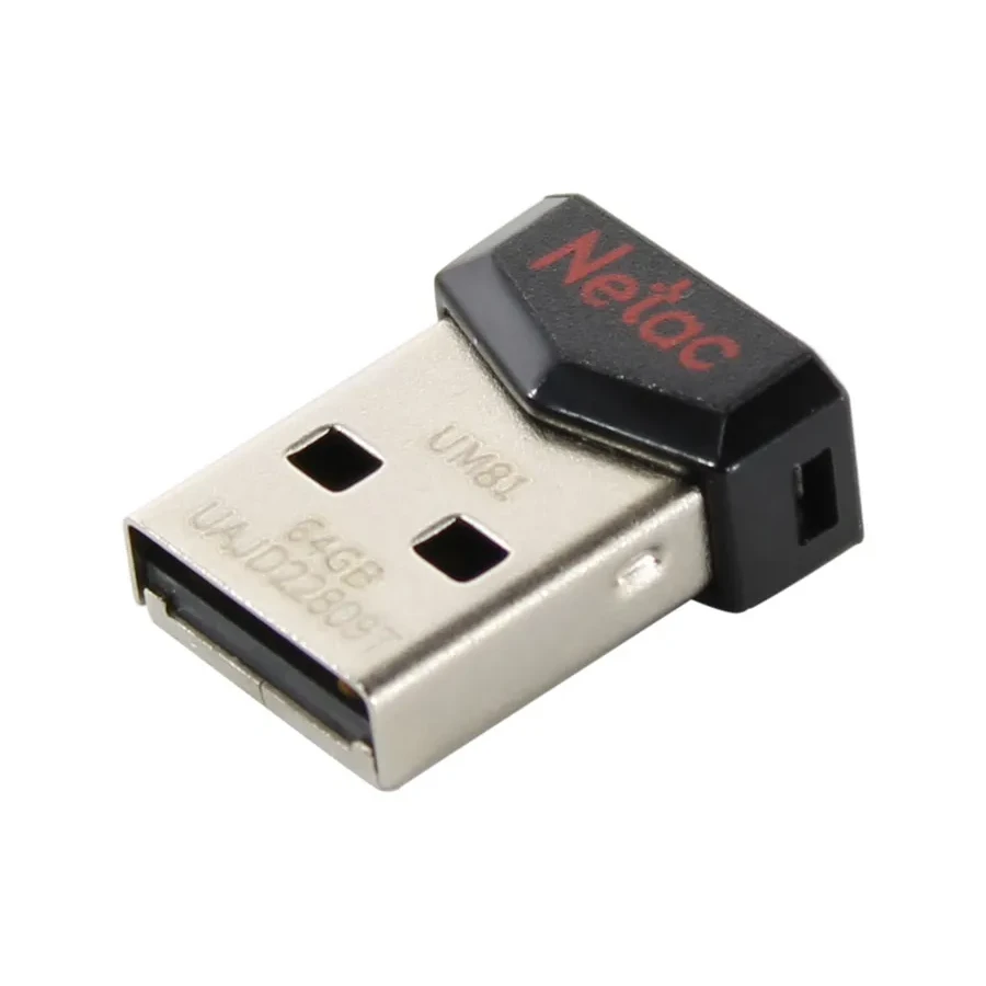 USB-накопитель Netac NT03UM81N, 64GB, USB 2.0, чёрный