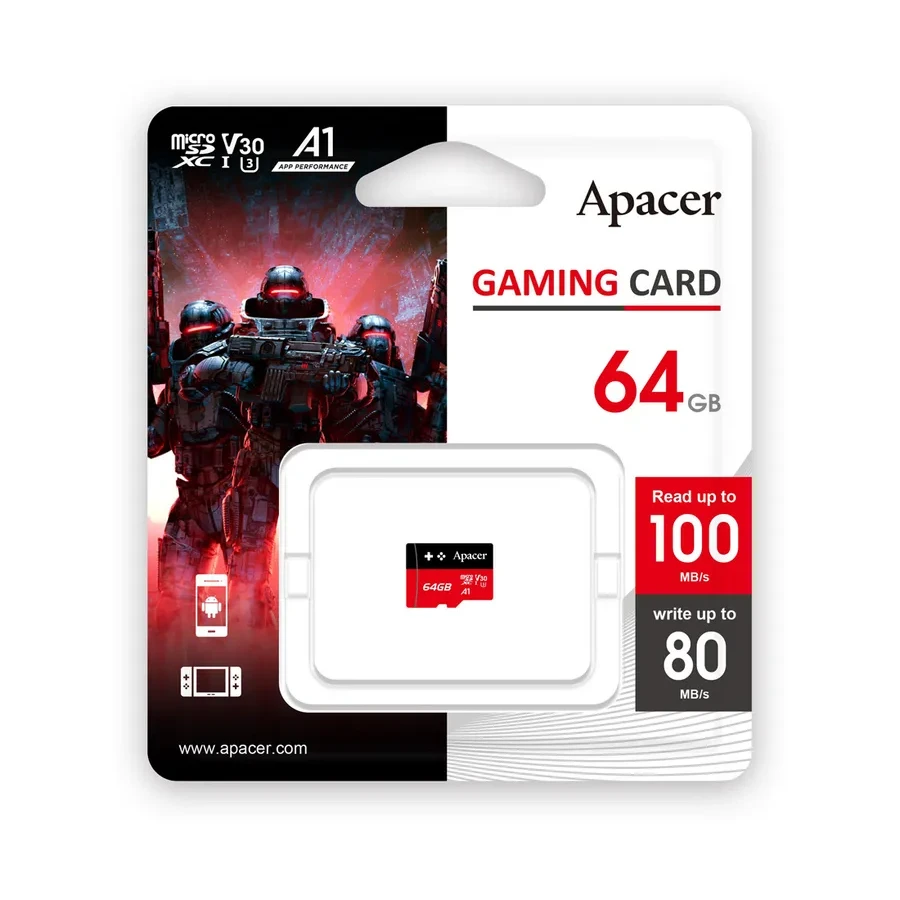 Карта памяти Apacer MicroSDXC, 64GB — 2