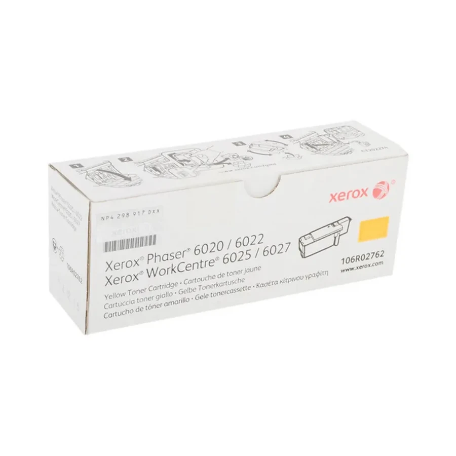 Тонер-картридж Xerox 106R02762, жёлтый, 1000 стр.