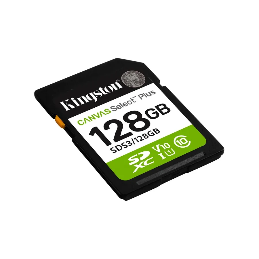 Карта памяти Kingston Canvas Select Plus, 128GB, A1, U1, V10 — 2