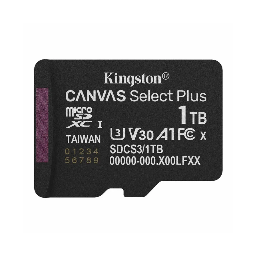 Карта памяти Kingston Canvas Select Plus, 1TB, A1, U3, V30