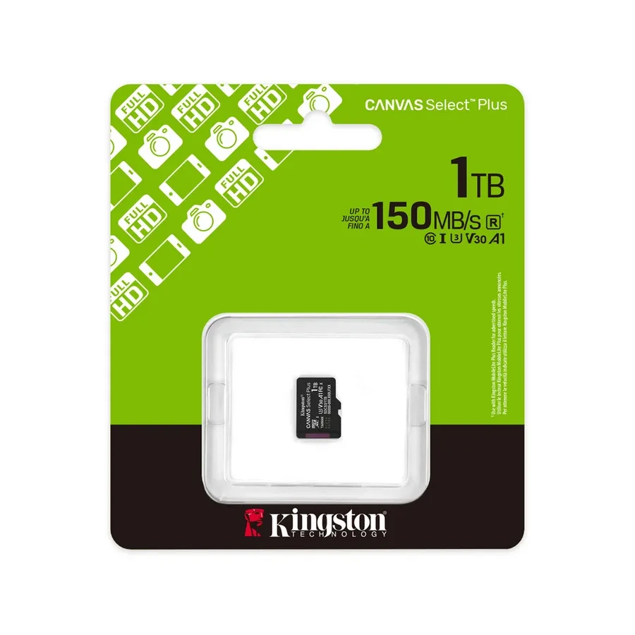 Карта памяти Kingston Canvas Select Plus, 1TB, A1, U3, V30 — 3