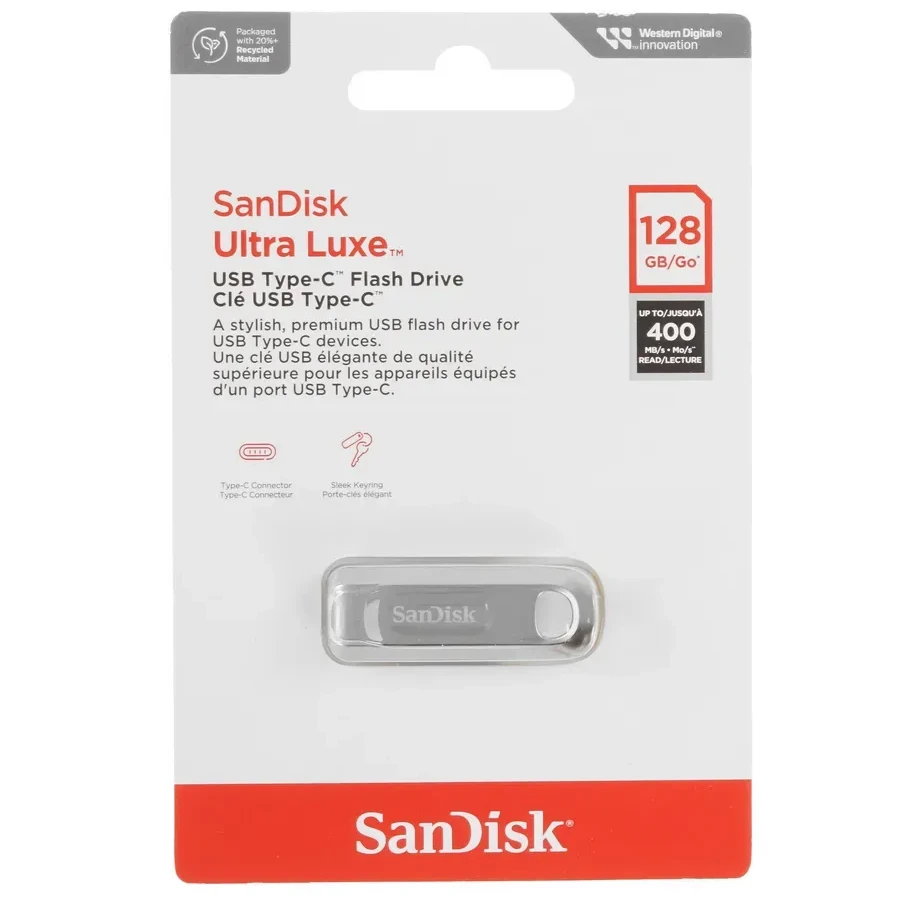 Флешка SanDisk Ultra Luxe USB-C 128GB, 150MB/s — 3