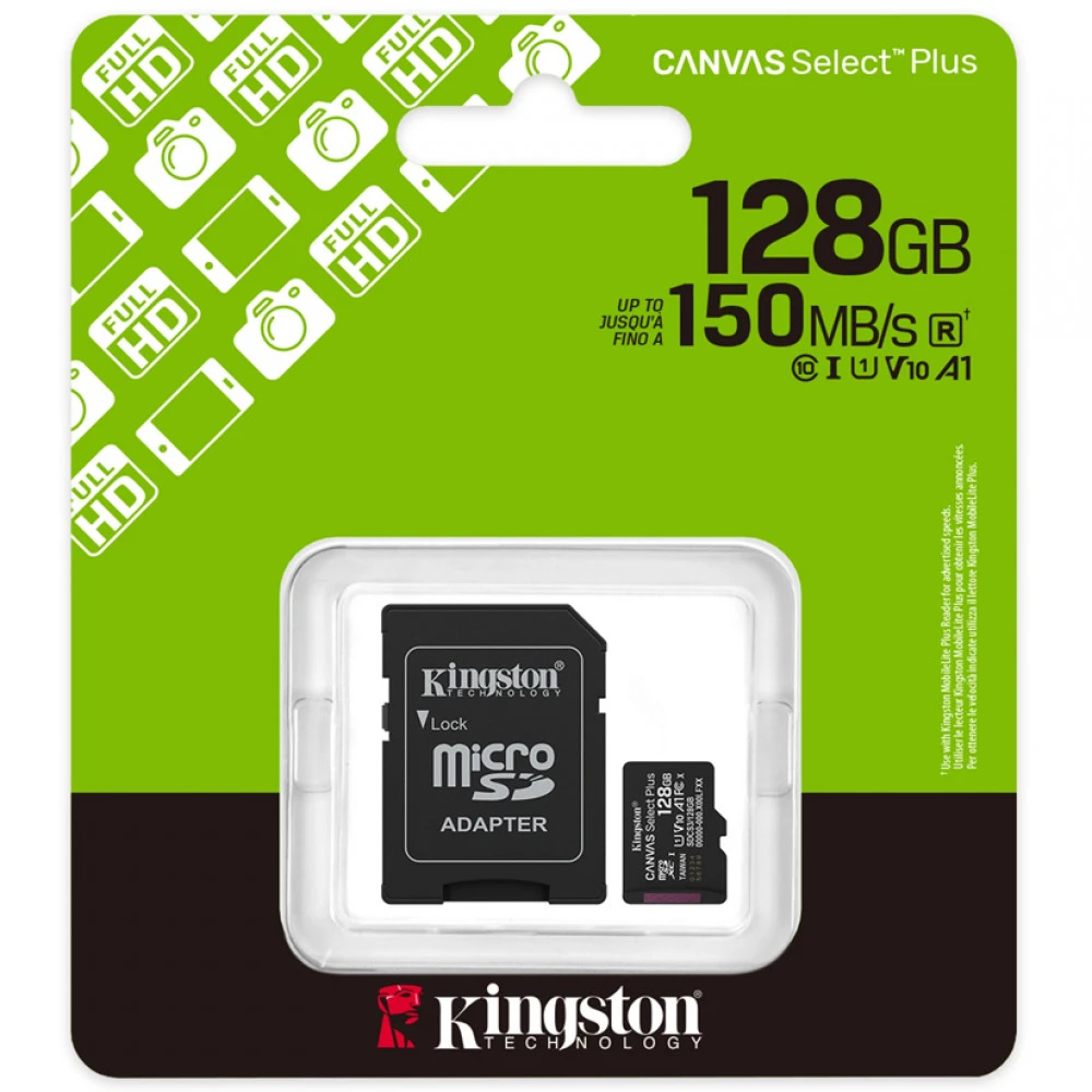 Карта памяти Kingston SDCS3/128GB microSDXC, Canvas Select Plus Gen3, A1 — 4
