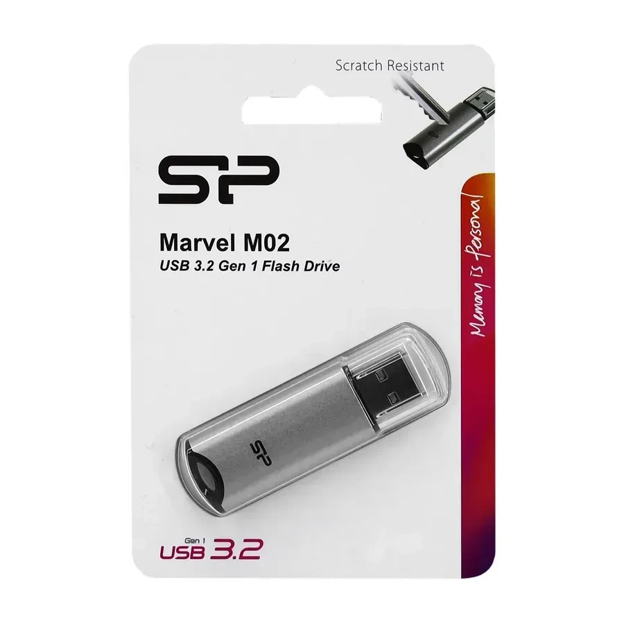 USB Flash Silicon Power Marvel M02 128GB серебристый