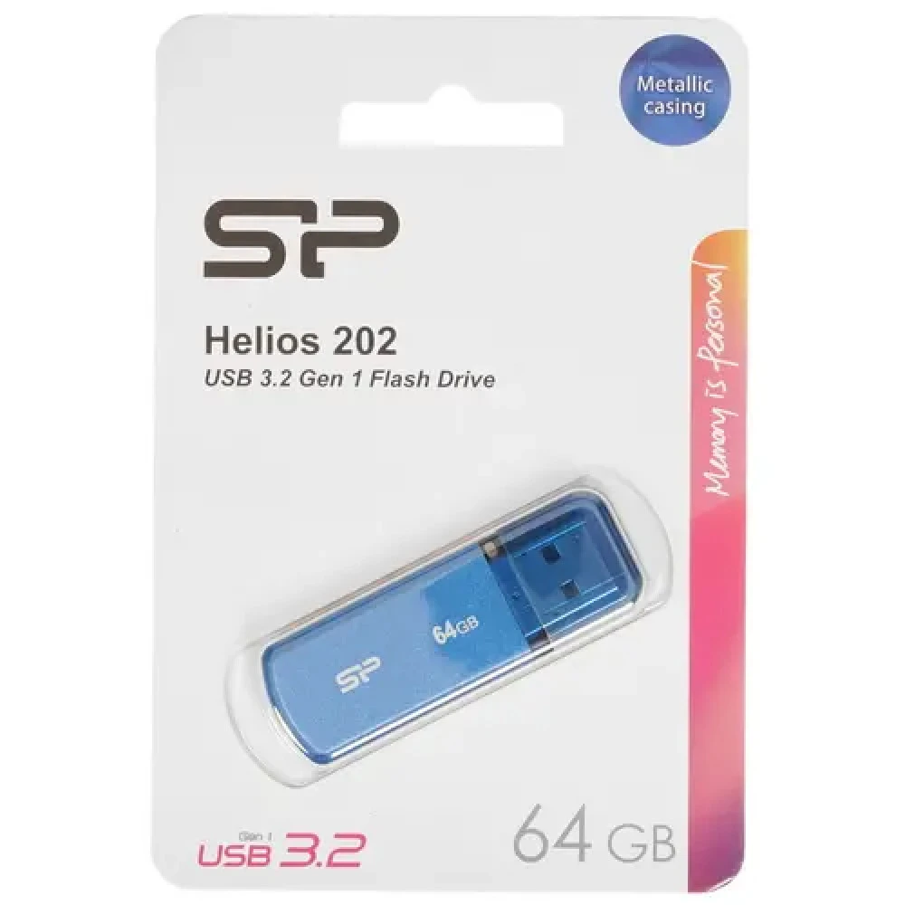 USB Flash Silicon Power Helios 202 64GB синий — 4