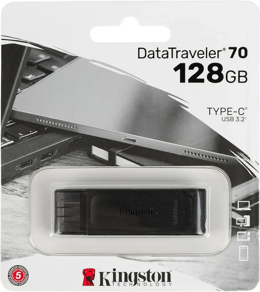 Флэш-накопитель Kingston Data Traveler 70 128GB USB-C 3.2