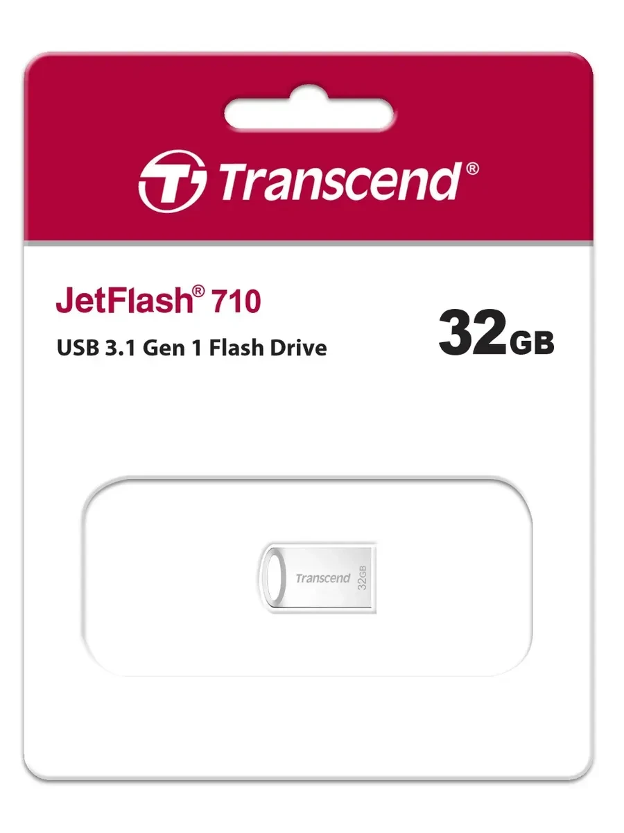 USB Flash Transcend TS32GJF710S 32GB серебристый — 2