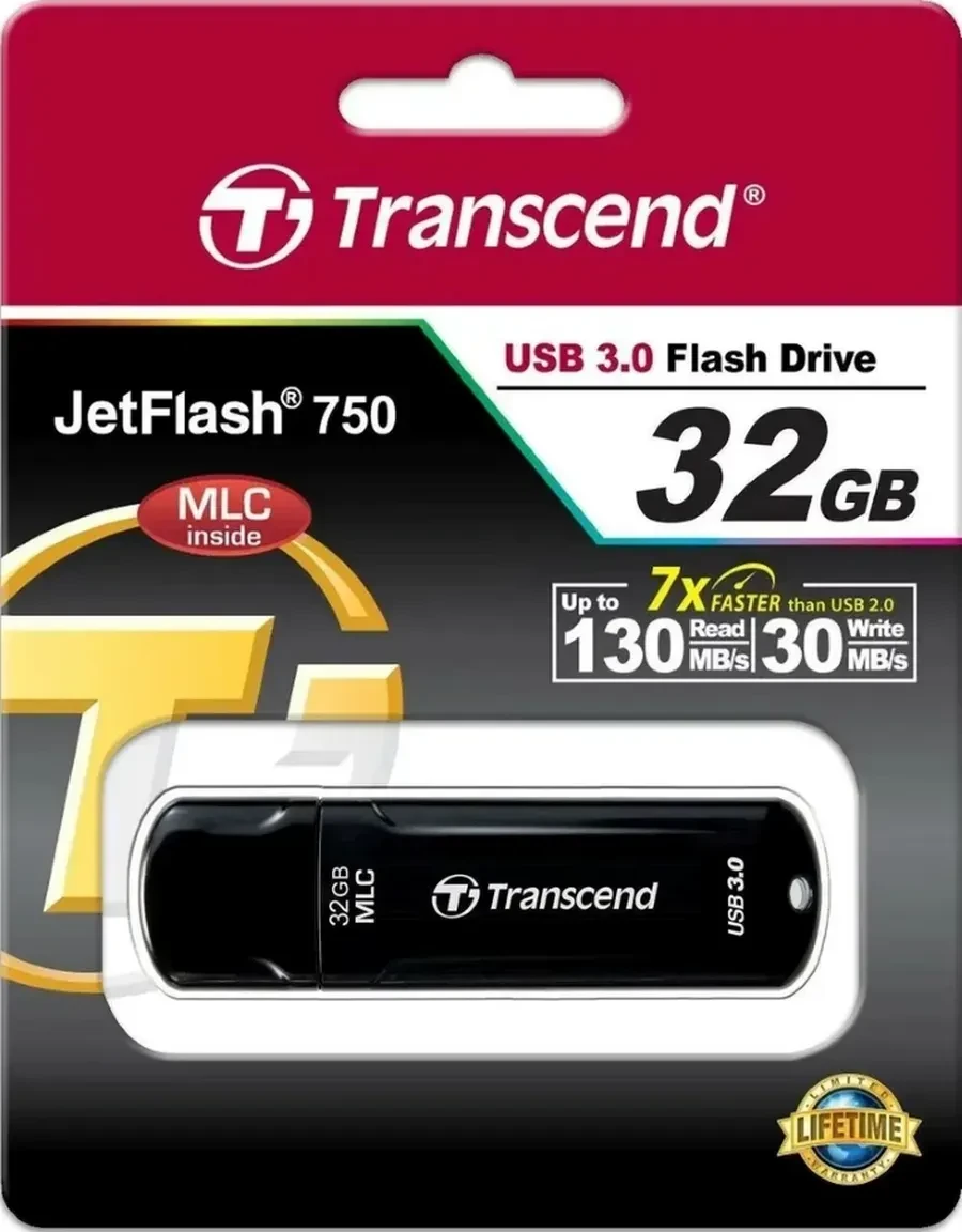 USB Flash Transcend TS32GJF750K 32GB чёрный — 2