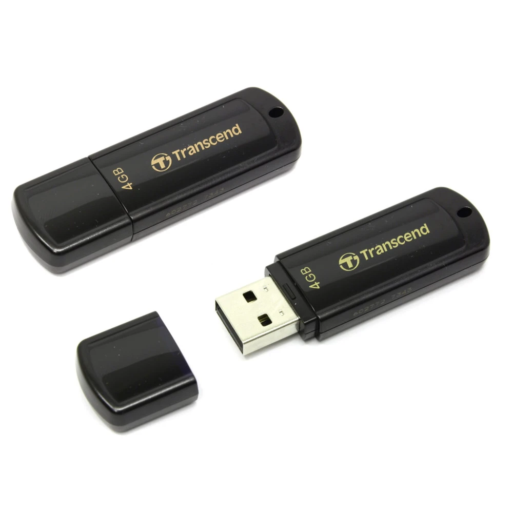 USB Flash Transcend TS4GJF350 4GB USB 2.0 чёрный — 4