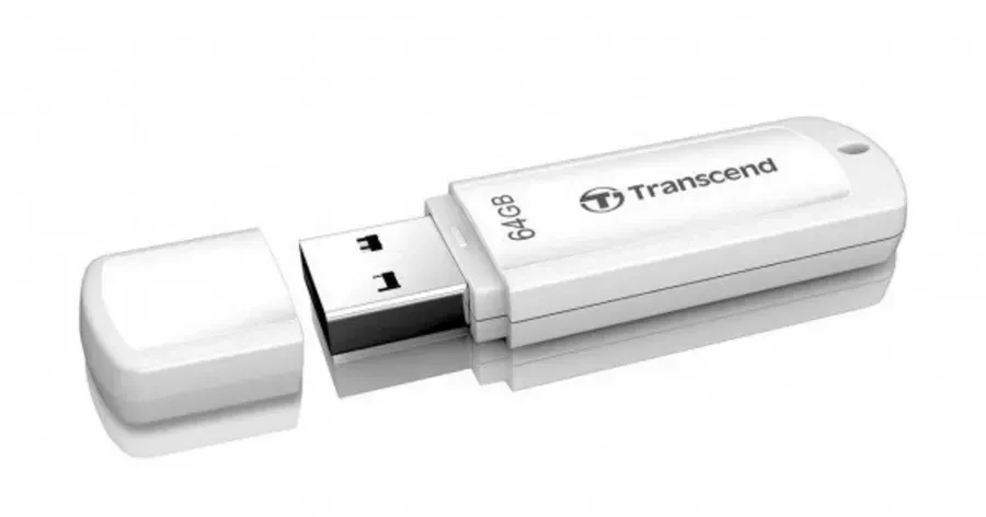 USB Flash Transcend TS64GJF370 64GB USB 2.0 белый — 2