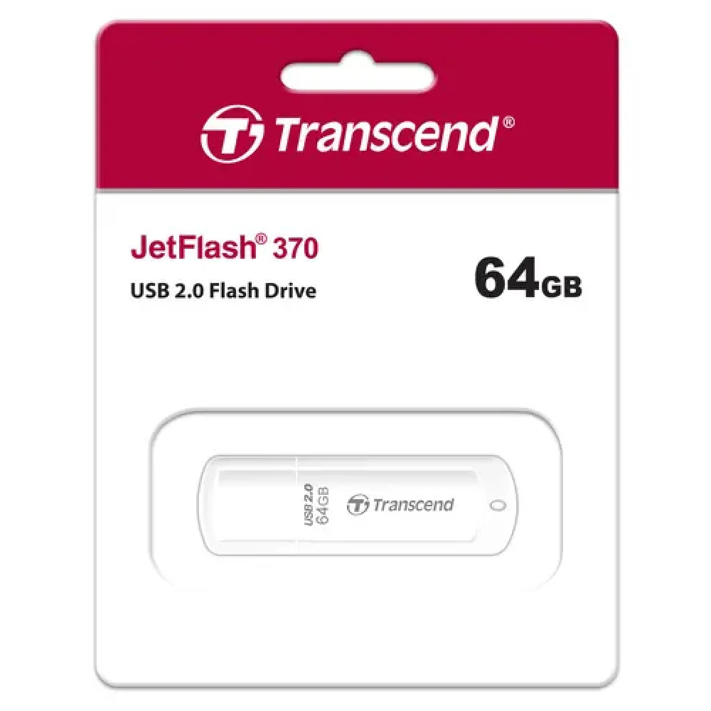 USB Flash Transcend TS64GJF370 64GB USB 2.0 белый — 3