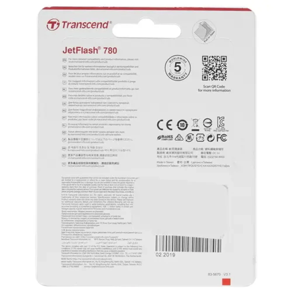 USB Flash Transcend TS64GJF780 64GB чёрный — 4