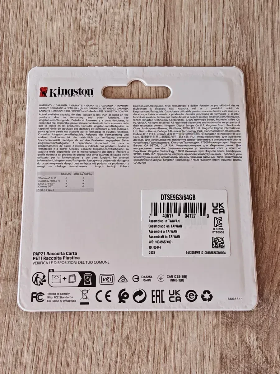 Флэш-накопитель Kingston 64Gb USB3.2 Gen1 Data Traveler SE9 (Gold Metal Case) — 3