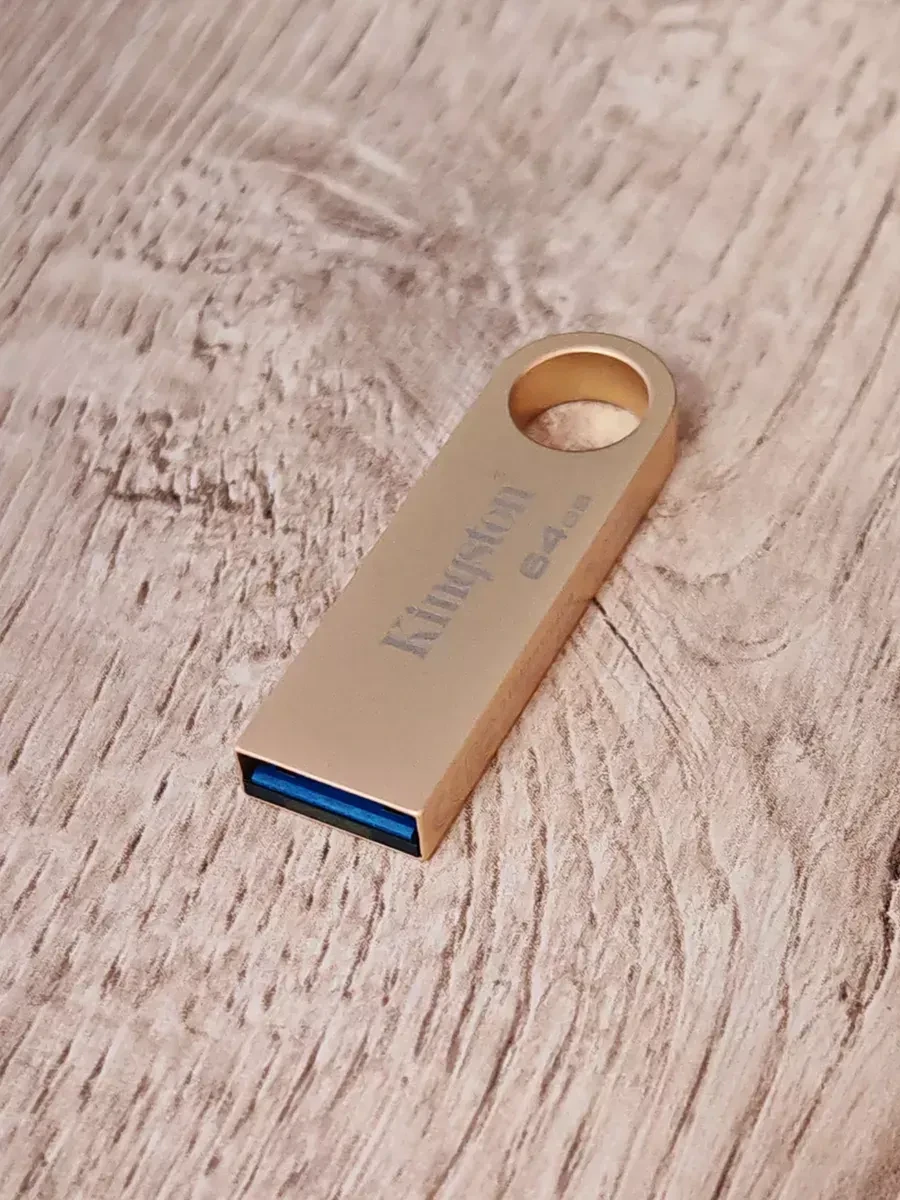 Флэш-накопитель Kingston 64Gb USB3.2 Gen1 Data Traveler SE9 (Gold Metal Case) — 5