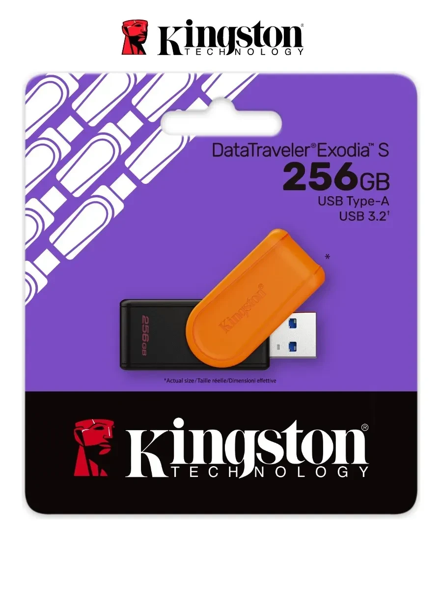 Флэш-накопитель Kingston 256Gb USB3.2 Gen1 Data Traveler Exodia S (Black+Orange)