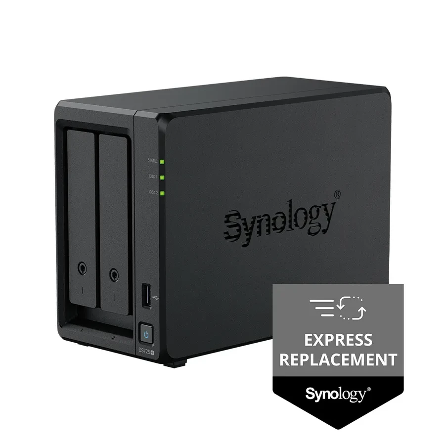 Хранилище Synology DS725+, Ryzen R1600, 4GB