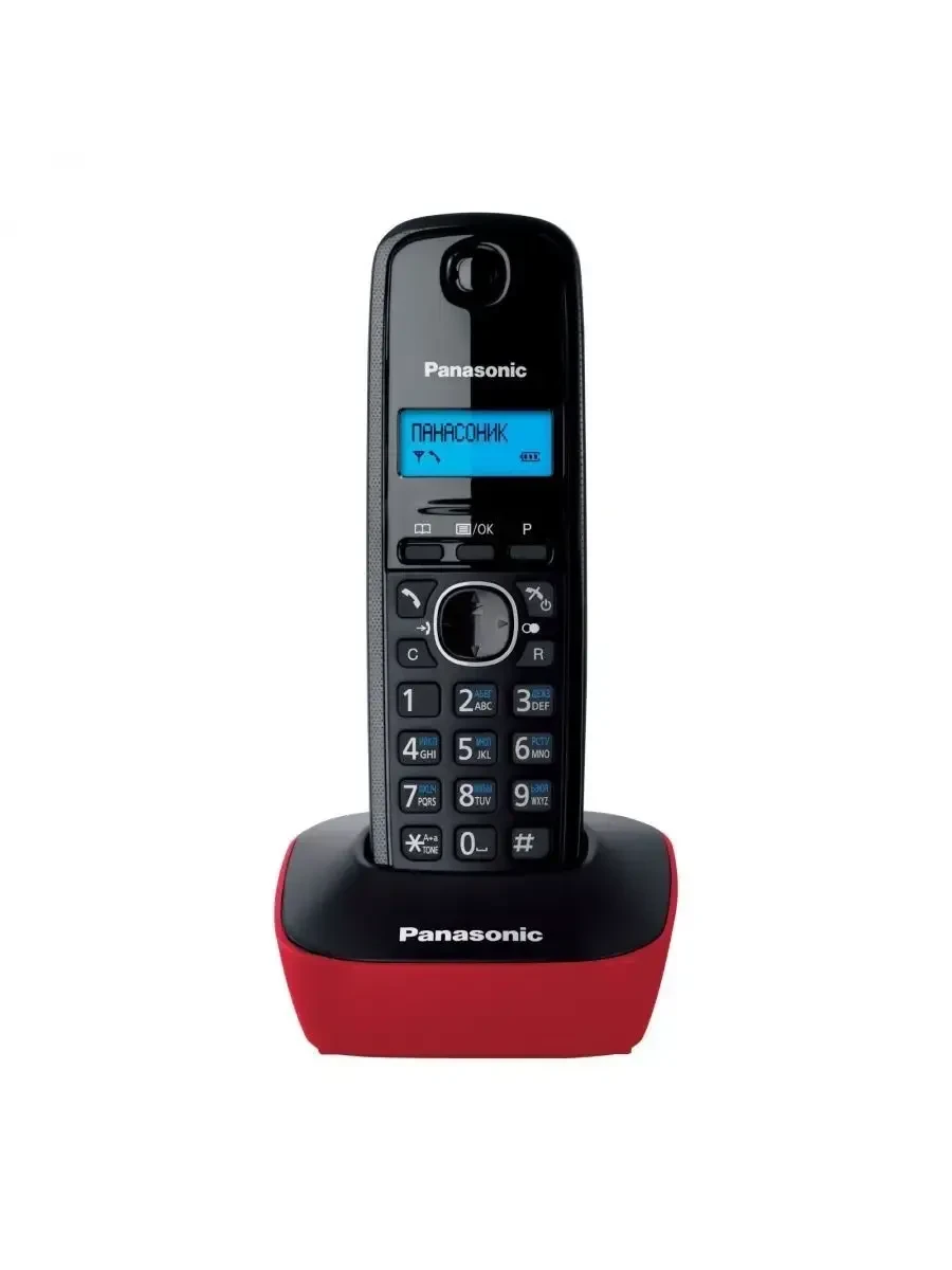 Радиотелефон PANASONIC KX-TG1611, красный, АОН