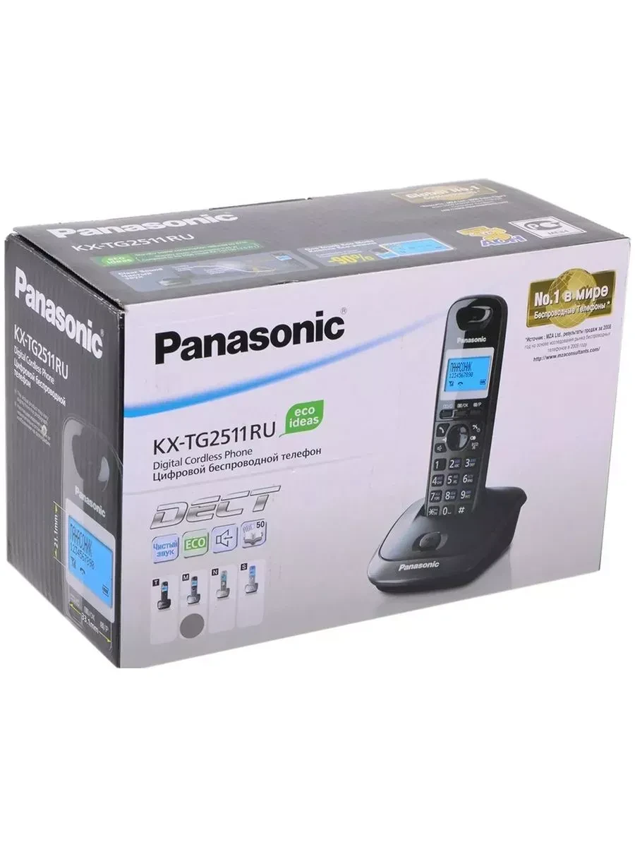 Радиотелефон PANASONIC KX-TG2521, темно-серый — 3
