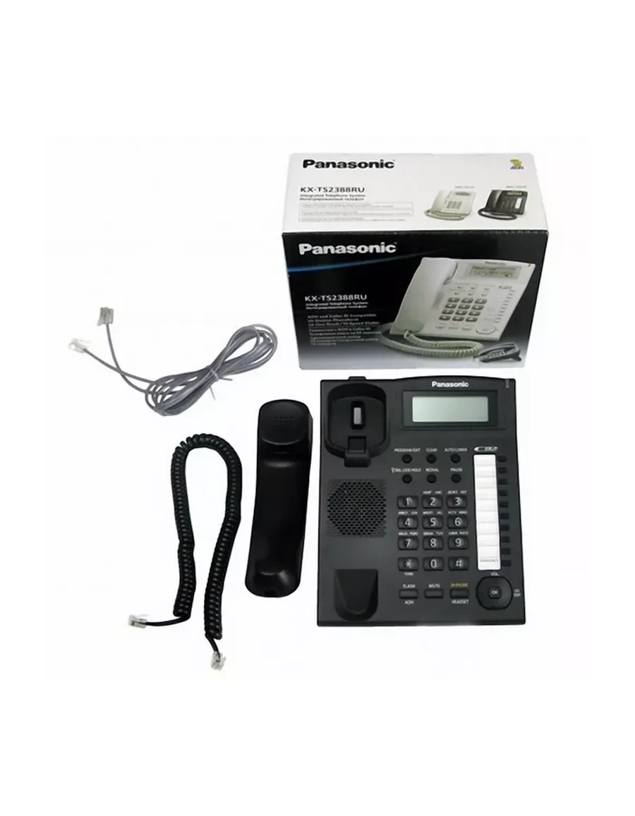 Telephone PANASONIC KX-TS2388, чёрный — 4