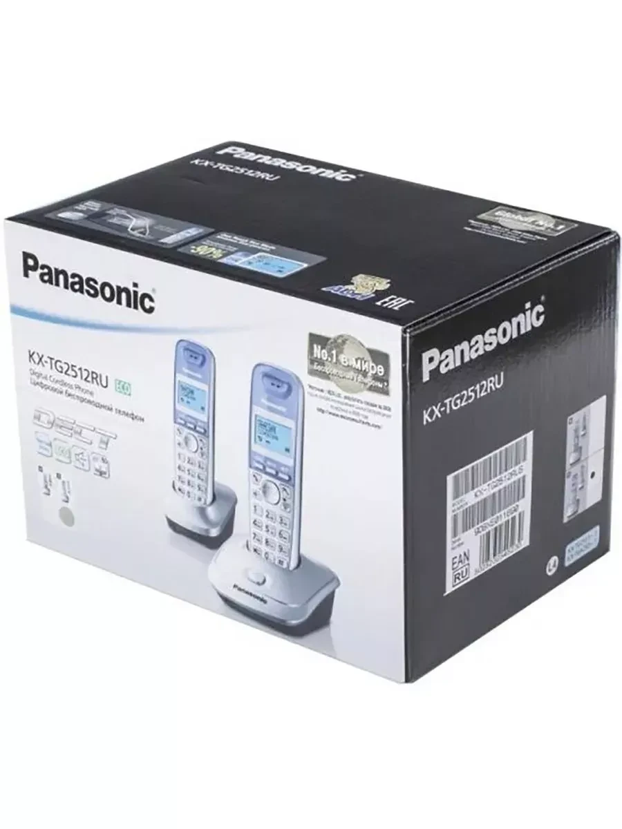 Радиотелефон PANASONIC KX-TG2512, титановый — 5