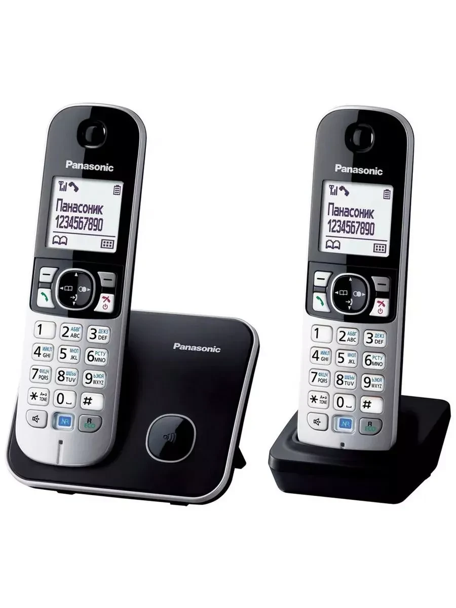 Радиотелефон PANASONIC KX-TG6812, черный