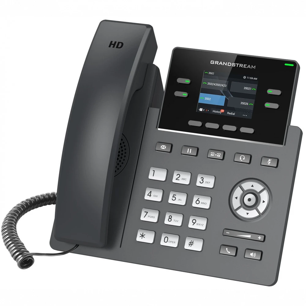 IP телефон Grandstream GRP2612P, 4 SIP, PoE, 2,4" — 2
