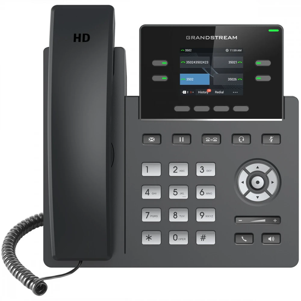 IP телефон Grandstream GRP2612P, 4 SIP, PoE, 2,4" — 3