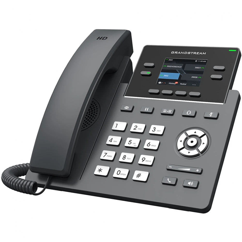 IP телефон Grandstream GRP2612G, 4 SIP, 2x GbE PoE