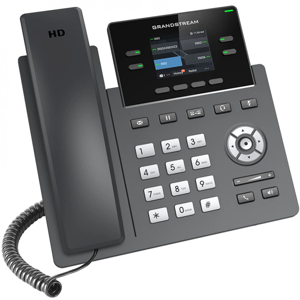 IP телефон Grandstream GRP2612G, 4 SIP, 2x GbE PoE — 3