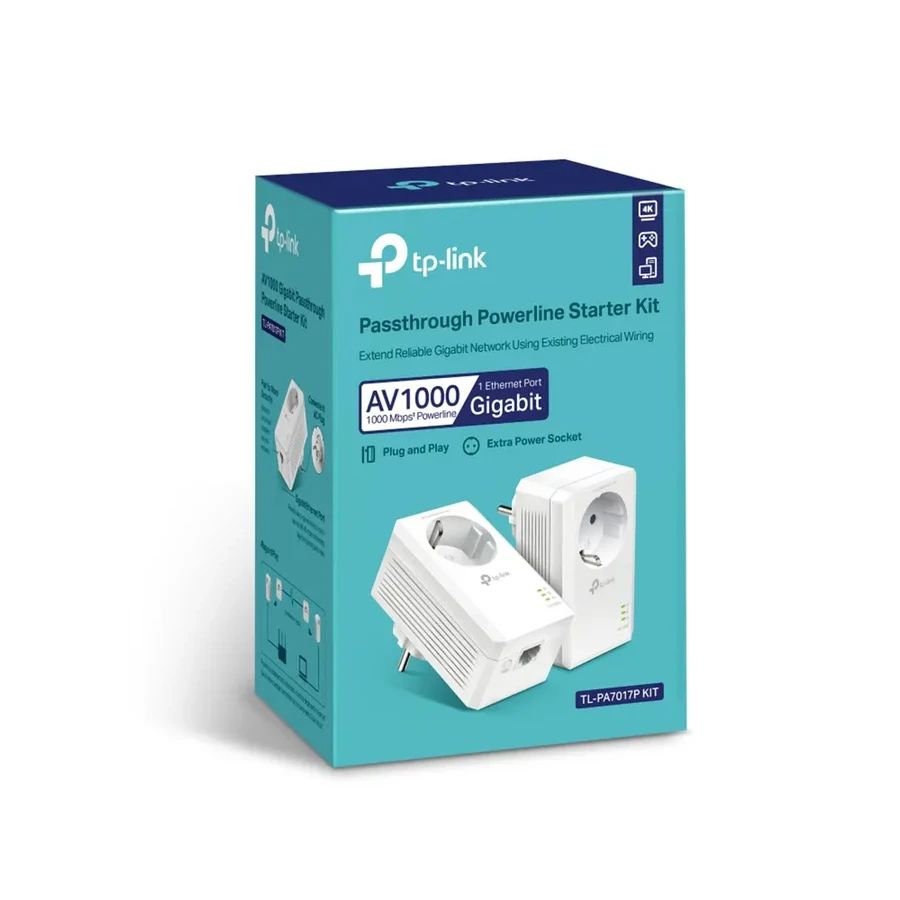 Powerline адаптер TP-Link TL-PA7017P KIT, Gigabit — 3