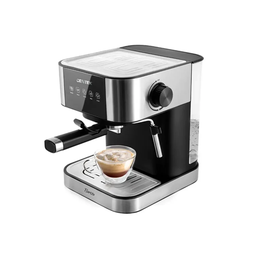 Кофеварка рожковая Centek CT-1164, 1050 Вт, 15 бар, 1500 мл, капучинатор, сталь