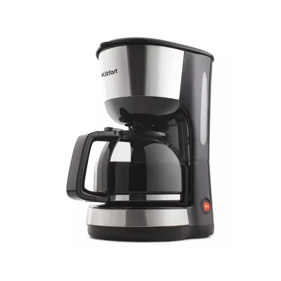 Кофеварка капельная Kitfort КТ-715, 1000W, 1.2л, стекло, черная