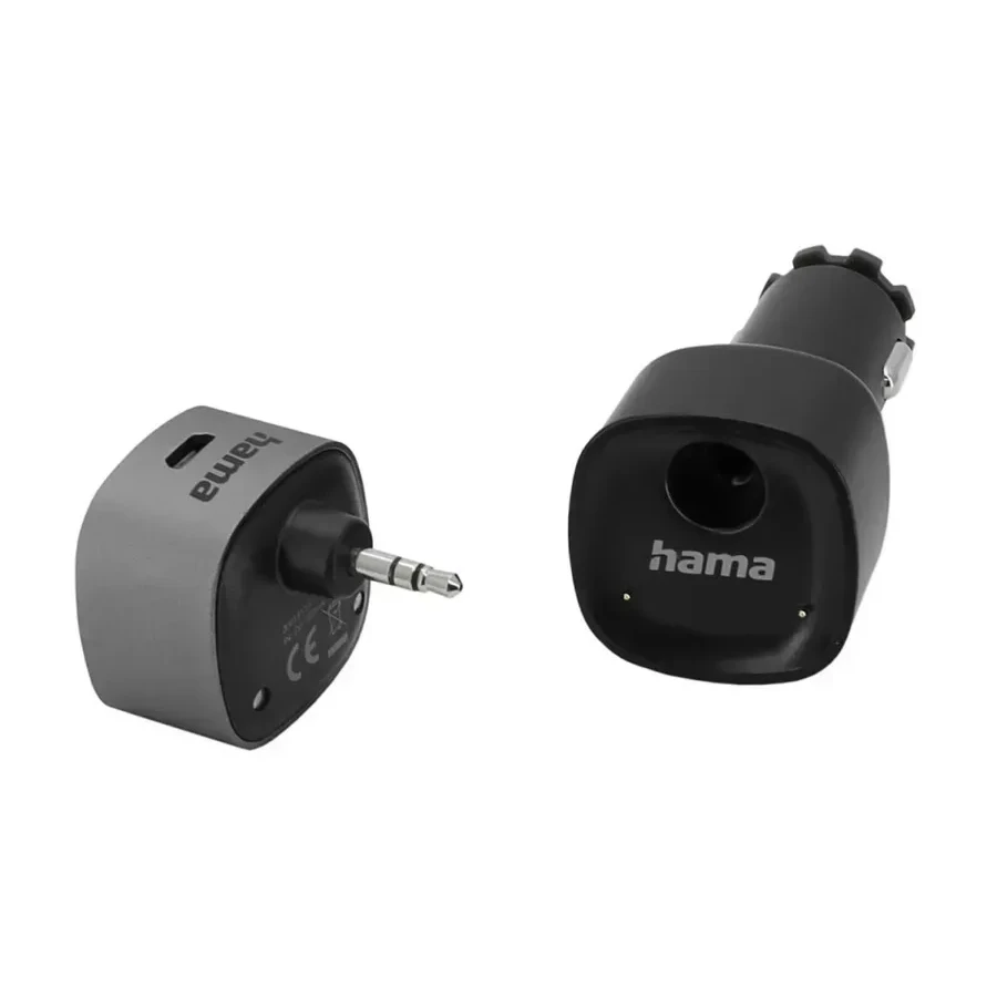 Bluetooth Receiver Hama 00014159, BT4.2, car kit, 3.5" out, Li-on/USB(+car charger), black