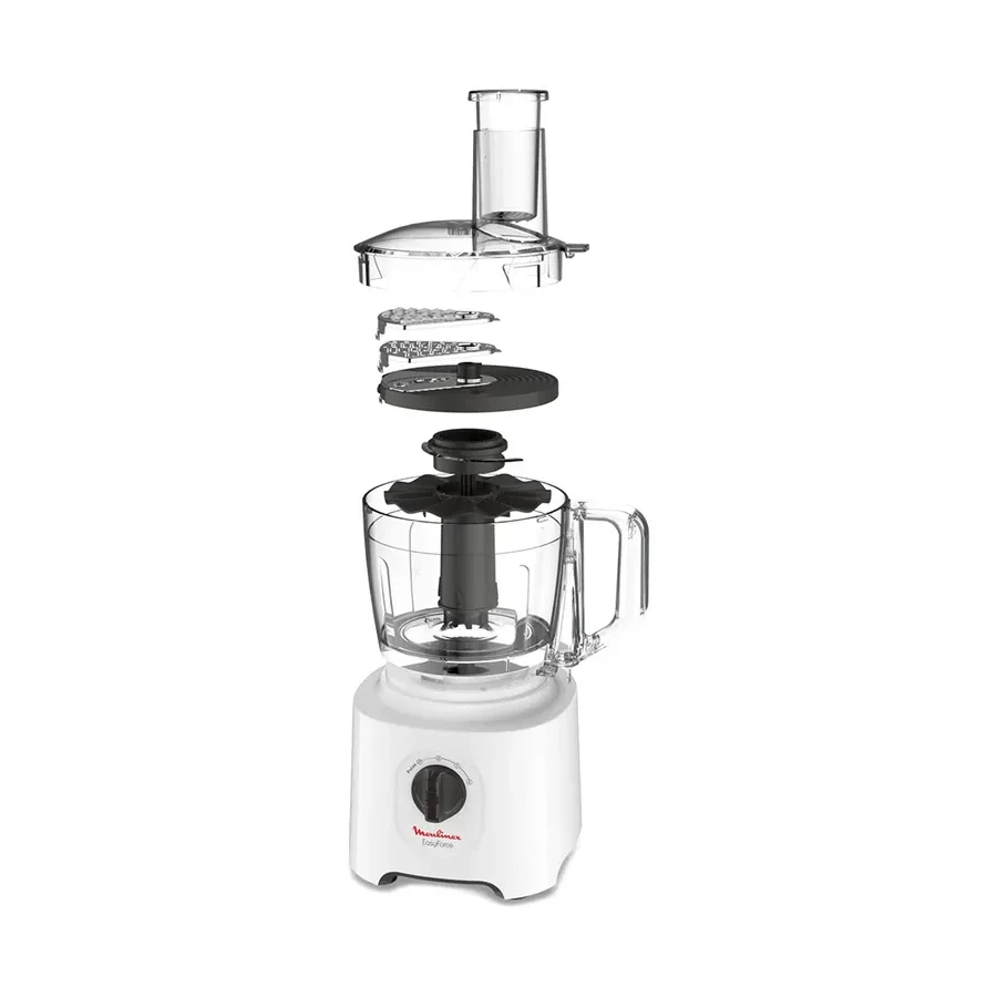 Кухонная машина Moulinex FP244110, 700 Вт, 2.4 л, белая — 2
