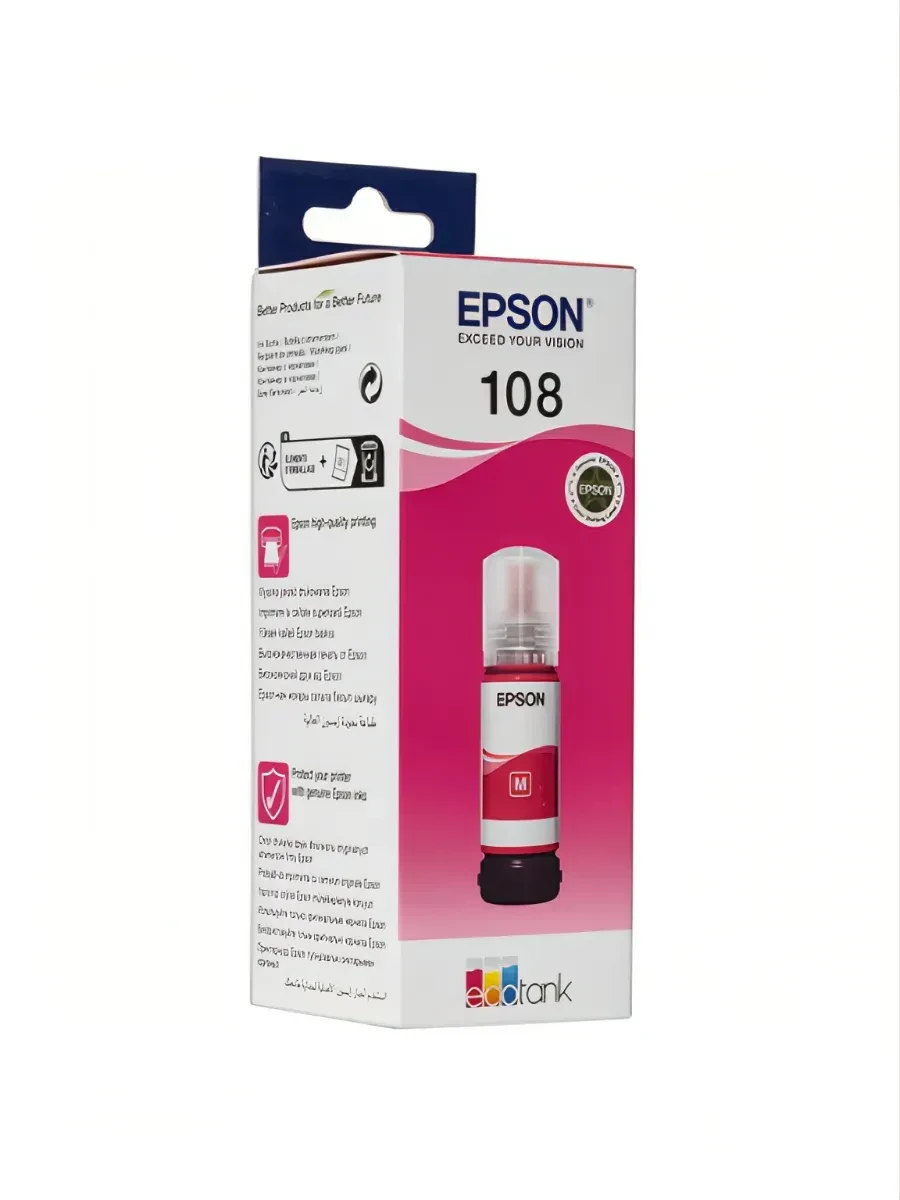 Картридж Epson, C13T09C34A 108 EcoTank, purple