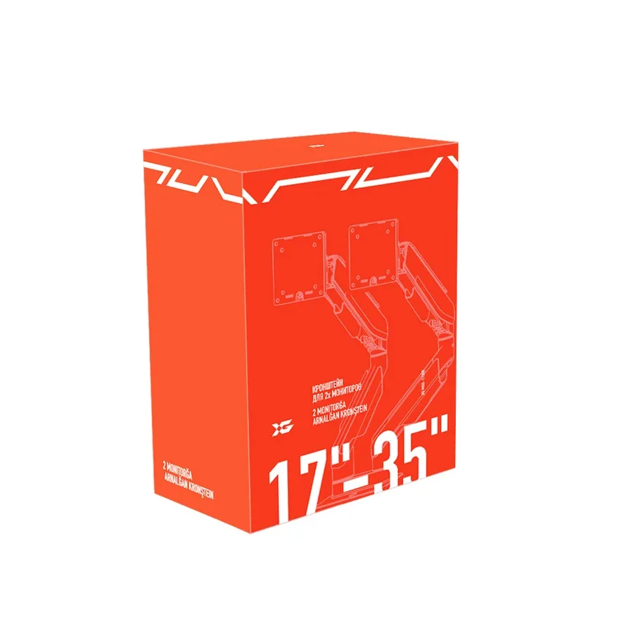 Кронштейн XG MGG-1735D для 2-х мониторов 17"-35", серый — 3