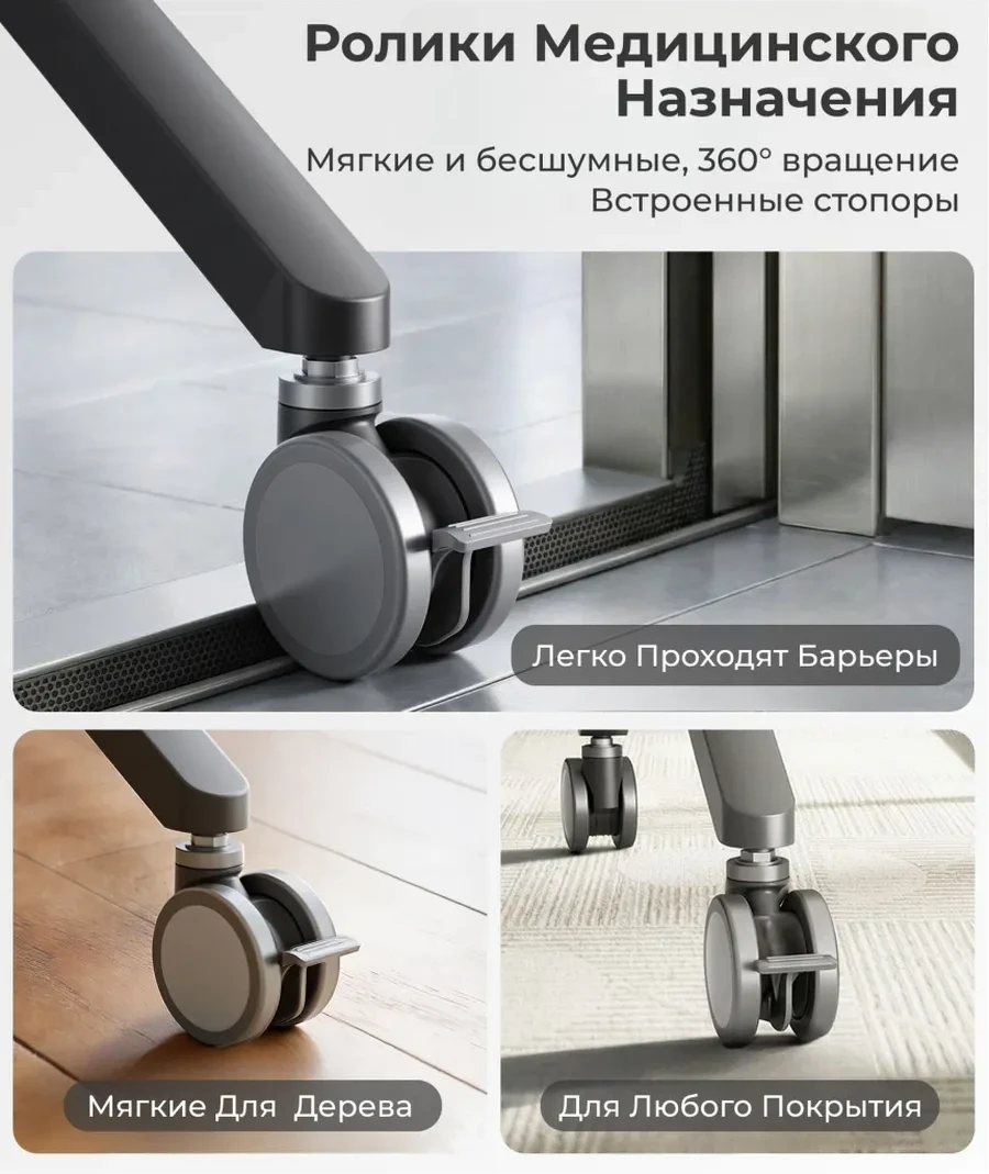 Крепление мобильное NB P100, для ТВ от 65" до 90", до 68,2кг, VESA: до 900x600, черное — 4
